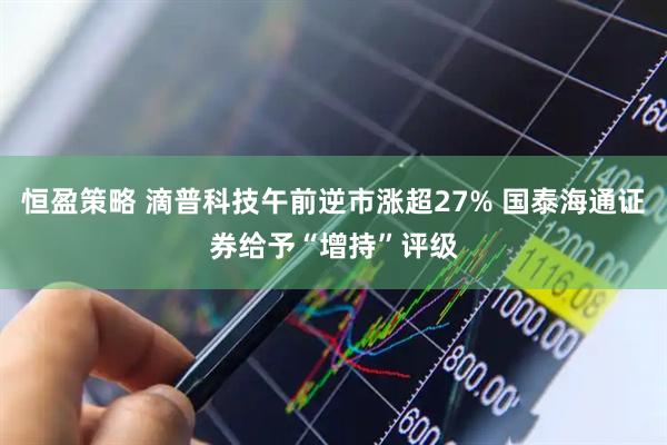 恒盈策略 滴普科技午前逆市涨超27% 国泰海通证券给予“增持”评级