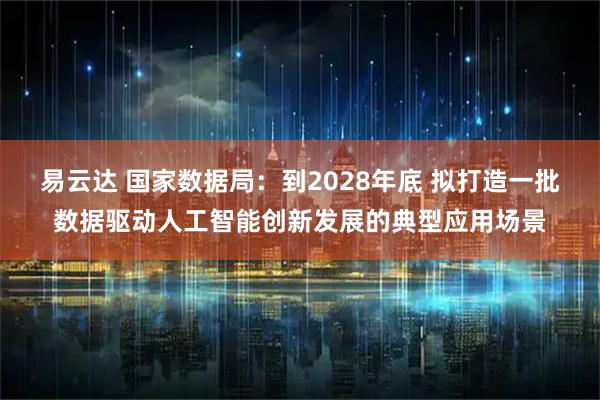 易云达 国家数据局：到2028年底 拟打造一批数据驱动人工智能创新发展的典型应用场景